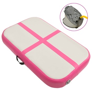vidaXL, vidaXL Aufblasbare Gymnastikmatte mit Pumpe 60x100x15 cm PVC Rosa, vidaXL Aufblasbare Gymnastikmatte mit Pumpe 60x100x15 cm PVC Rosa
