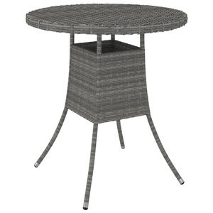 vidaXL, vidaXL Gartentisch Grau 70x70x73 cm Poly Rattan