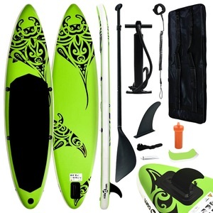 vidaXL, vidaXL Aufblasbares Stand Up Paddle Board Set 320x76x15 cm Grün
