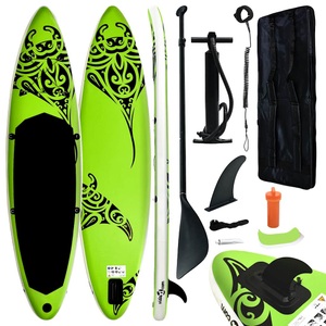 vidaXL, vidaXL Aufblasbares Stand Up Paddle Board Set 366x76x15 cm Grün