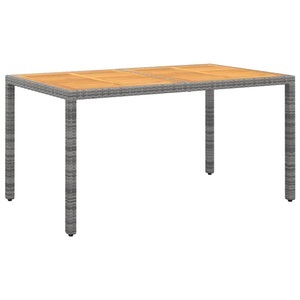 vidaXL, vidaXL Gartentisch 150x90x75 cm Akazienholz und Poly Rattan Grau, 