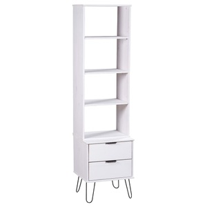 vidaXL, vidaXL Bücherregal New York Range Weiß Massivholz Kiefer, vidaXL Bücherregal New York Weiß Massivholz Kiefer