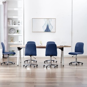 vidaXL, vidaXL Esszimmerstühle 6 Stk. Blau Stoff, 
