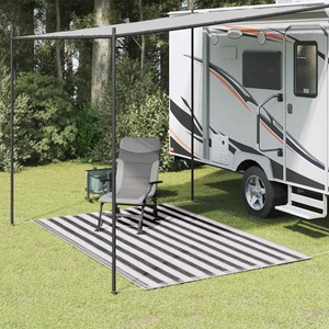 vidaXL, vidaXL Zeltteppich 250x250 cm Anthrazit und Weiß