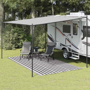 vidaXL, vidaXL Zeltteppich 250x450 cm Anthrazit und Weiß