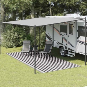 vidaXL, vidaXL Zeltteppich 250x550 cm Anthrazit und Weiß