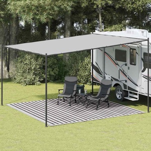 vidaXL, vidaXL Zeltteppich Anthrazit und Weiß 400x400 cm HDPE