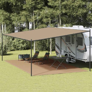 vidaXL, vidaXL Zeltteppich Taupe 400x700 cm HDPE