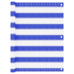 vidaXL, vidaXL Balkon-Sichtschutz Blau und Weiß 75x400 cm HDPE, vidaXL Balkon-Sichtschutz Blau und Weiß 75x400 cm HDPE