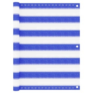 vidaXL, vidaXL Balkon-Sichtschutz Blau und Weiß 75x500 cm HDPE, vidaXL Balkon-Sichtschutz Blau und Weiß 75x500 cm HDPE