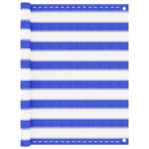 vidaXL, vidaXL Balkon-Sichtschutz Blau und Weiß 90x300 cm HDPE, vidaXL Balkon-Sichtschutz Blau und Weiß 90x300 cm HDPE