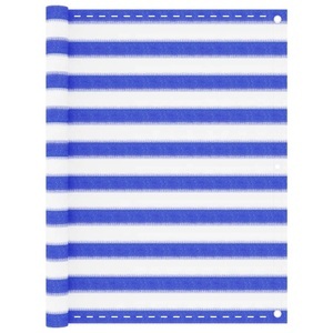 vidaXL, vidaXL Balkon-Sichtschutz Blau und Weiß 120x300 cm HDPE, vidaXL Balkon-Sichtschutz Blau und Weiß 120x300 cm HDPE