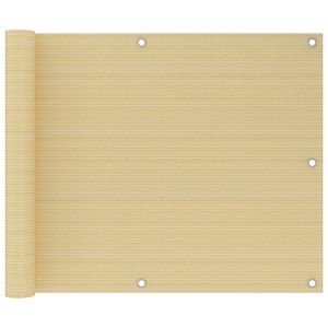 vidaXL, vidaXL Balkon-Sichtschutz Beige 75x500 cm HDPE