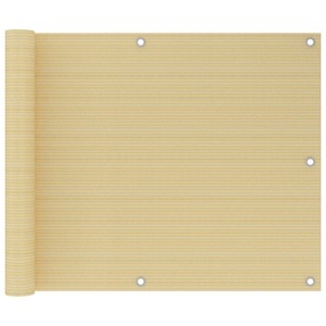 vidaXL, vidaXL Balkon-Sichtschutz Beige 75x600 cm HDPE, 