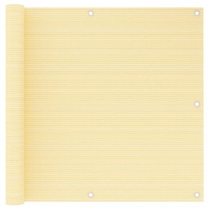 vidaXL, vidaXL Balkon-Sichtschutz Beige 90x500 cm HDPE, vidaXL Balkon-Sichtschutz Beige 90x500 cm HDPE