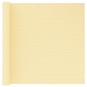 vidaXL, vidaXL Balkon-Sichtschutz Beige 90x600 cm HDPE, vidaXL Balkon-Sichtschutz Beige 90x600 cm HDPE