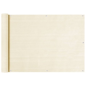 vidaXL, vidaXL Balkon Sichtschutz Creme 75x600 cm HDPE