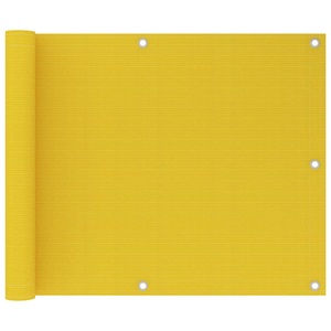 vidaXL, vidaXL Balkon-Sichtschutz Gelb 75x600 cm HDPE, vidaXL Balkon-Sichtschutz Gelb 75x600 cm HDPE