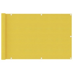 vidaXL, vidaXL Balkon-Sichtschutz Gelb 90x400 cm HDPE, vidaXL Balkon-Sichtschutz Gelb 90x400 cm HDPE