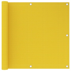 vidaXL, vidaXL Balkon-Sichtschutz Gelb 90x600 cm HDPE, vidaXL Balkon-Sichtschutz Gelb 90x600 cm HDPE