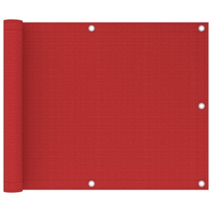 vidaXL, vidaXL Balkon-Sichtschutz Rot 75x300 cm HDPE, vidaXL Balkon-Sichtschutz Rot 75x300 cm HDPE