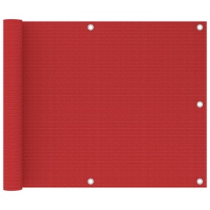 vidaXL, vidaXL Balkon-Sichtschutz Rot 75x600 cm HDPE, vidaXL Balkon-Sichtschutz Rot 75x600 cm HDPE
