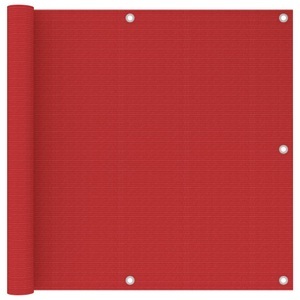 vidaXL, vidaXL Balkon-Sichtschutz Rot 90x600 cm HDPE, vidaXL Balkon-Sichtschutz Rot 90x600 cm HDPE