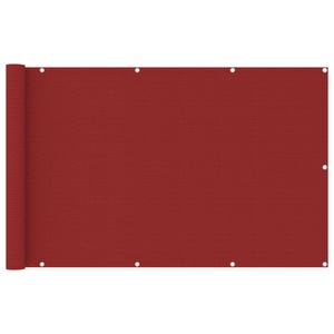 vidaXL, vidaXL Balkon-Sichtschutz Rot 120x600 cm HDPE, vidaXL Balkon-Sichtschutz Rot 120x600 cm HDPE