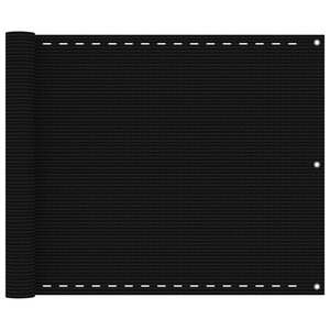 vidaXL, vidaXL Balkon-Sichtschutz Schwarz 75x400 cm HDPE, vidaXL Balkon-Sichtschutz Schwarz 75x400 cm HDPE
