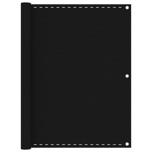 vidaXL, vidaXL Balkon-Sichtschutz Schwarz 120x300 cm HDPE, vidaXL Balkon-Sichtschutz Schwarz 120x300 cm HDPE