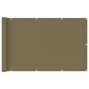 vidaXL, vidaXL Balkon-Sichtschutz Taupe 120x400 cm HDPE, vidaXL Balkon-Sichtschutz Taupe 120x400 cm HDPE
