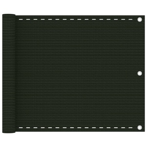 vidaXL, vidaXL Balkon Sichtschutz Dunkelgrün 75x600 cm HDPE, vidaXL Balkon Sichtschutz Dunkelgrün 75x600 cm HDPE