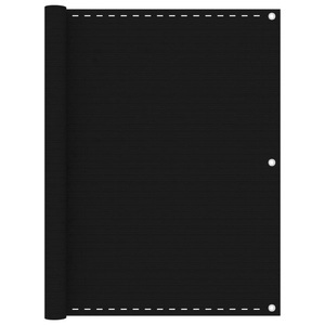 vidaXL, vidaXL Balkon-Sichtschutz Schwarz 120x500 cm HDPE, vidaXL Balkon-Sichtschutz Schwarz 120x500 cm HDPE