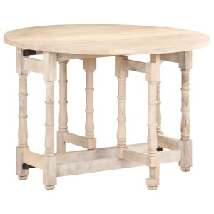 vidaXL, vidaXL Esstisch Rund 110x76 cm Mango Massivholz, vidaXL Esstisch Rund 110x76 cm Mango Massivholz