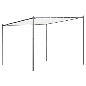 vidaXL, vidaXL Gartenpavillon mit Flachdach 3x3x2,4 m Weiß 180 g/m², 