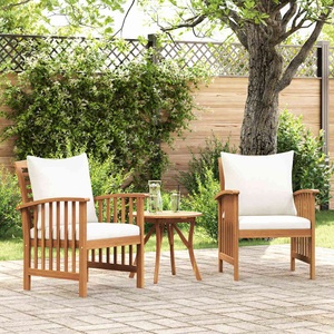 vidaXL, vidaXL Gartenstühle mit Kissen 2 Stk. Akazie Massivholz