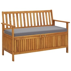 vidaXL, vidaXL Gartenbank mit Stauraum 120 cm Massivholz Akazie, vidaXL Gartenbank mit Stauraum 120 cm Massivholz Akazie