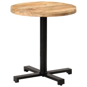 vidaXL, vidaXL Bistrotisch Rund Ø70x75 cm Raues Mangoholz, vidaXL Bistrotisch Rund Ø70x75 cm Raues Mangoholz
