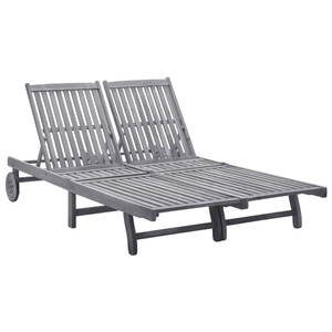 vidaXL Sonnenliegen 2 Stk. Massivholz Akazie