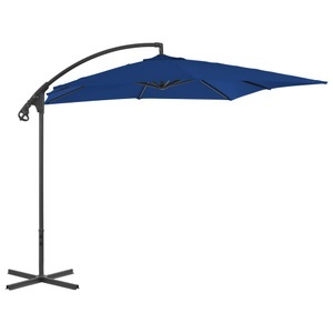 vidaXL, vidaXL Ampelschirm mit Stahlmast 250x250 cm Azurblau, vidaXL Ampelschirm mit Stahl-Mast 250x250 cm Azurblau