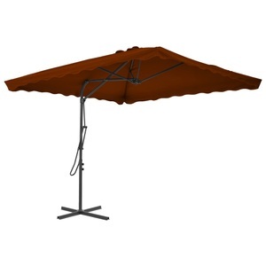 vidaXL, vidaXL Sonnenschirm mit Stahlmast Terracotta-Rot 250x250x230 cm