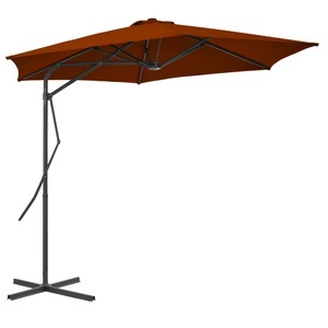 vidaXL, vidaXL Sonnenschirm mit Stahlmast Terracotta-Rot 300x230 cm