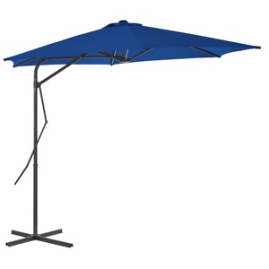 vidaXL, vidaXL Sonnenschirm mit Stahlmast Blau 300x230 cm, vidaXL Sonnenschirm mit Stahl-Mast 300x230 cm Blau