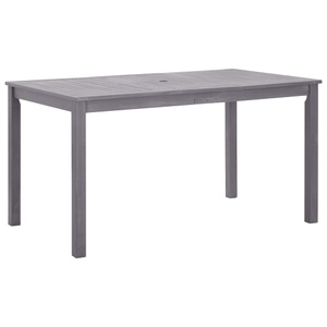 vidaXL, vidaXL Gartentisch Grau 140x80x74 cm Massivholz Akazie, vidaXL Gartentisch Grau 140x80x74 cm Massivholz Akazie