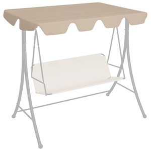 vidaXL, vidaXL Ersatzdach für Hollywoodschaukel Beige 188/168x110/145 cm