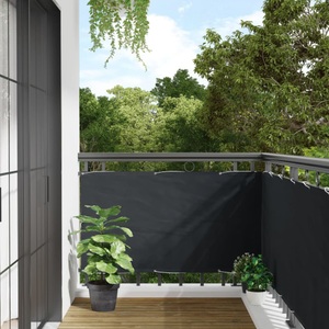 vidaXL, vidaXL Balkon-Sichtschutz Anthrazit 75x500 cm Oxford-Gewebe, vidaXL Balkon-Sichtschutz Anthrazit 75x500 cm Oxford-Gewebe