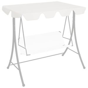 vidaXL, vidaXL Ersatzdach für Hollywoodschaukel Weiß 188/168x110/145 cm