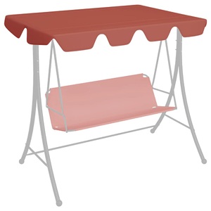 vidaXL, vidaXL Ersatzdach für Hollywoodschaukel Terrakotta-Rot 150/130x70/105 cm