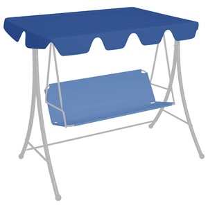 vidaXL, vidaXL Ersatzdach für Hollywoodschaukel Blau 150/130x70/105 cm