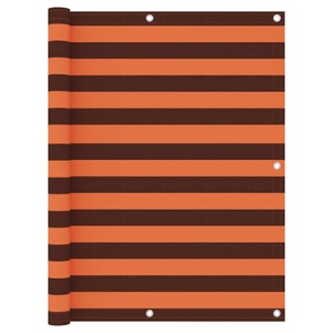 vidaXL, vidaXL Balkon-Sichtschutz Orange und Braun 120x600 cm Oxford-Gewebe